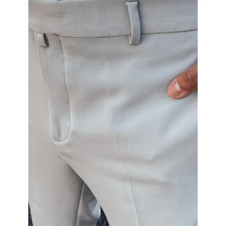 Vyriškos šviesiai pilkos spalvos elegantiškos kelnės Rad UX4291