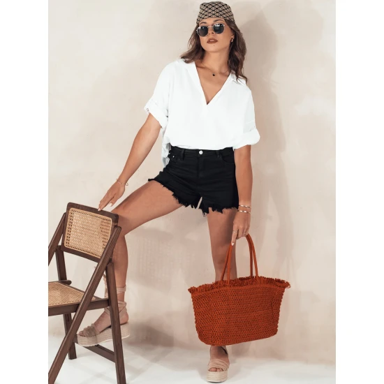 Moteriški juodi džinsiniai šortai Sunylook Šortai moterims