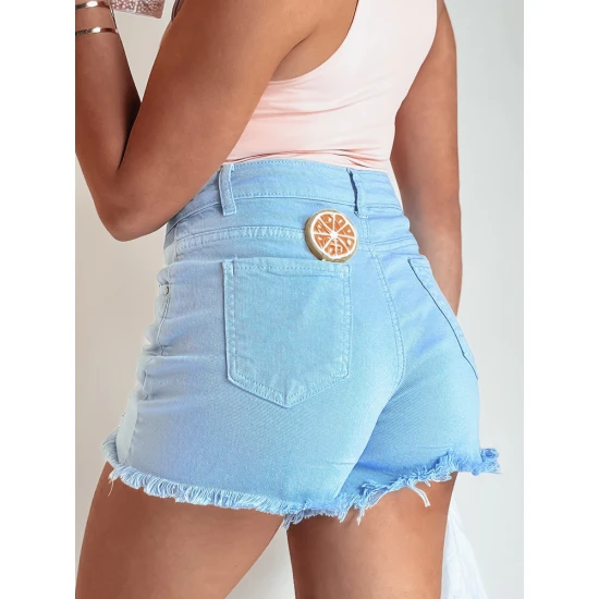 Moteriški šviesiai mėlyni džinsiniai šortai Sunylook Šortai moterims