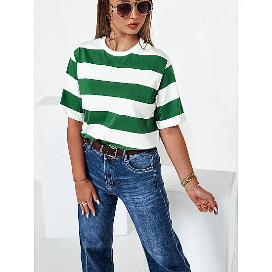 Women's striped green shirt Almin RY2560