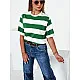 Women's striped green shirt Almin RY2560