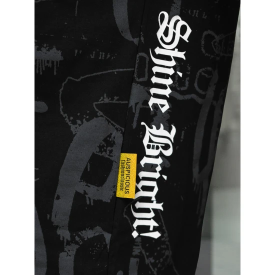 Vyriški juodos spalvos laisvo kirpimo marškinėliai Shine Bright O/YN2/621Z