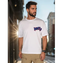 Vyriški balti marškinėliai Woops