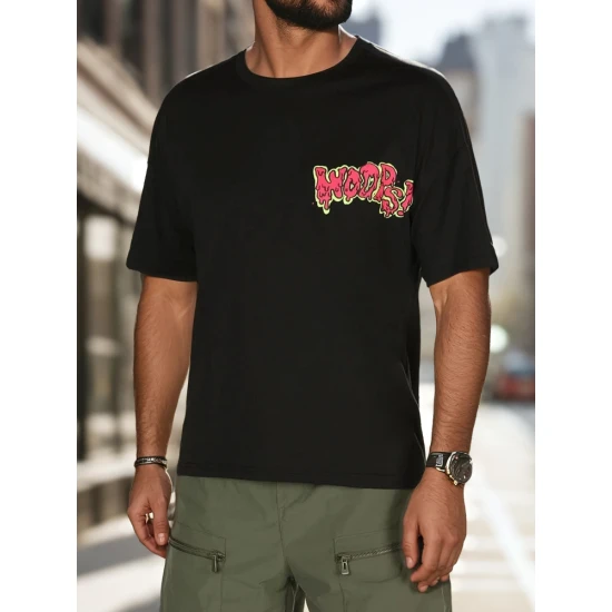 Vyriški juodi marškinėliai Woops RX5645