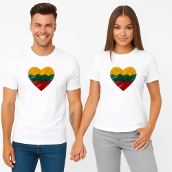 Baltų marškinėlių komplektas Širdis