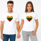 Baltų marškinėlių komplektas Širdis PK4028
