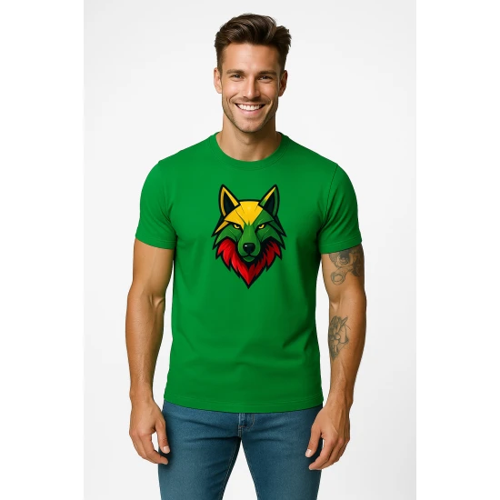 Vyriški žali marškinėliai Vilkas PK4021