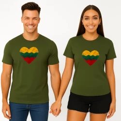 Chaki marškinėlių komplektas Širdis