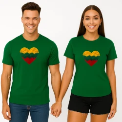 Žalių marškinėlių komplektas Širdis