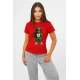 Moteriški raudoni marškinėliai Meškutė PK4023