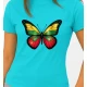 Moteriški šviesiai mėlyni marškinėliai Drugelis PK4025