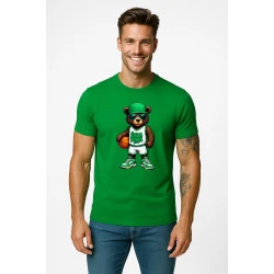 Vyriški žali marškinėliai Meškinas be džemperio