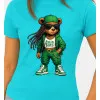 Damski jasnoniebieski T-shirt Bear PK4023