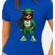 Moteriški mėlyni marškinėliai Meškutė PK4023