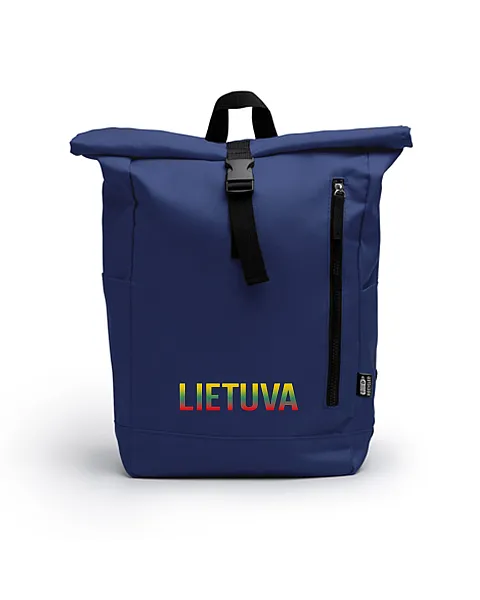Tamsiai mėlyna kuprinė Trispalvė Lietuva