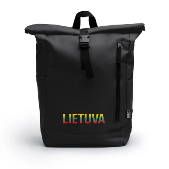 Juoda kuprinė Trispalvė Lietuva PK4047