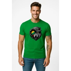 Vyriški žali marškinėliai Vilkas pilkas