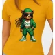 Moteriški ryškiai geltoni marškinėliai Meškutė PK4023