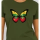 Moteriški chaki marškinėliai Drugelis PK4025