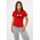 Moteriški raudoni marškinėliai Lenkija drugelis PK4044