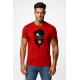 Vyriški raudoni marškinėliai Lenkija kaukolė PK4040