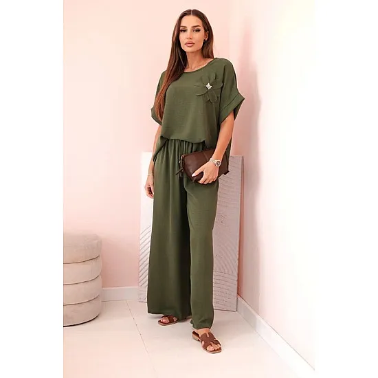 Women's khaki set Loren 31918