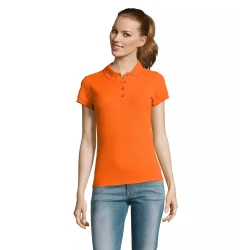 Moteriški oranžiniai polo marškinėliai Passion