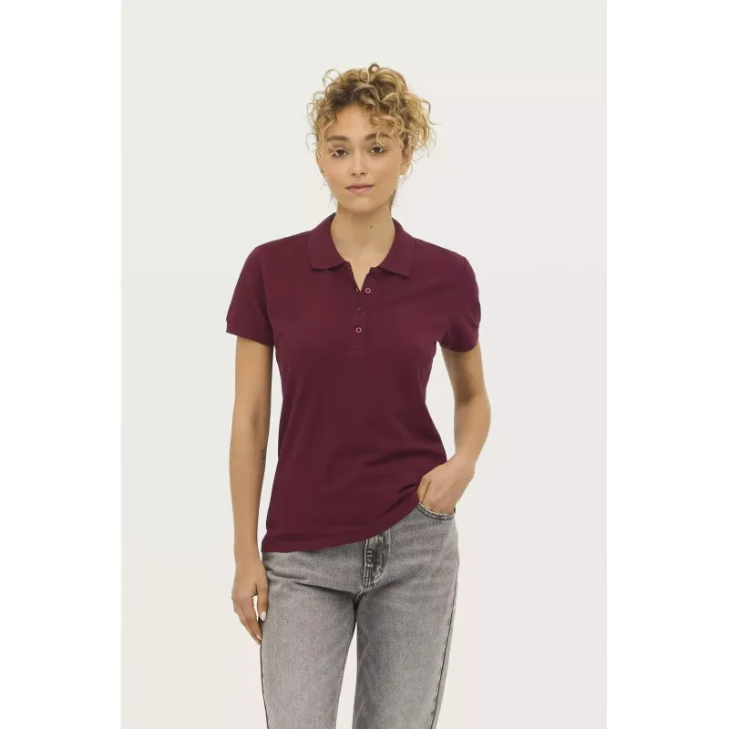 Moteriški bordo polo marškinėliai Passion PK11343