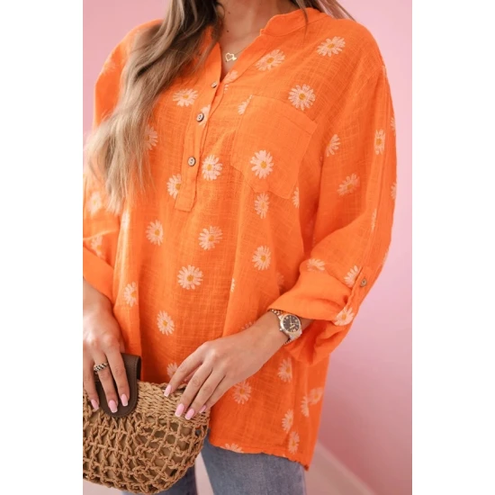 Moteriška oranžinė palaidinė Dorsi Palaidinės ir marškiniai