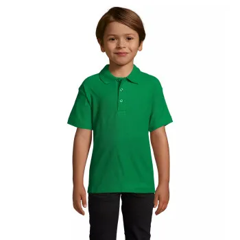Vaikiški žalios spalvos polo marškinėliai Enjoy
