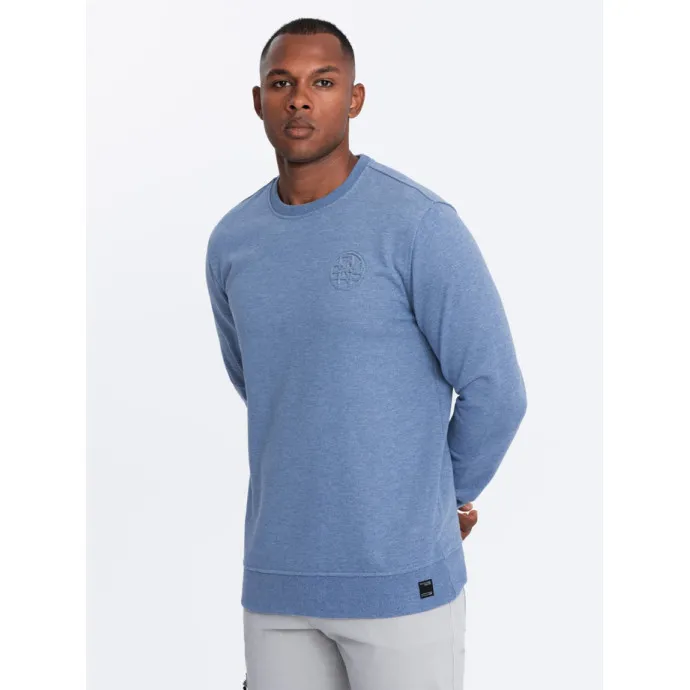 Niebieski sweter męski Montecarl V4 OM-SSNZ-0163