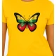 Moteriški geltoni marškinėliai Drugelis PK4025