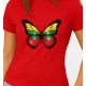 Moteriški raudoni marškinėliai Drugelis PK4025