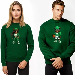 Žalios spalvos džemperių komplektas meškinai