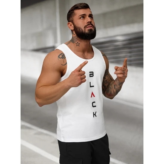 Vyriški balti berankoviai marškinėliai Back JS/8B1705/1Z