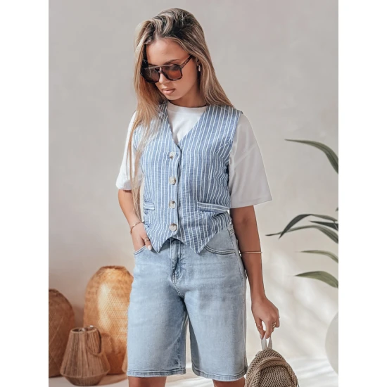 Moteriški mėlyni džinsiniai šortai Kelsey Šortai | Bridžai