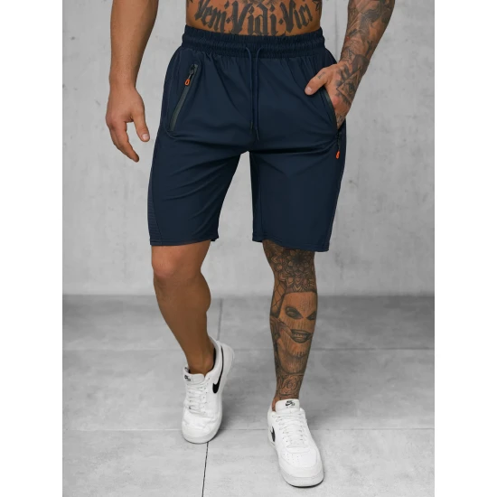 Vyriški tamsiai mėlyni sportiniai šortai Angus JS/12K1803/25