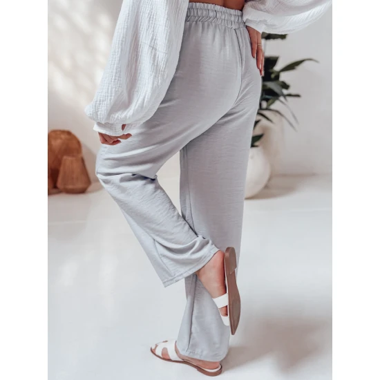 Moteriškos šviesiai pilkos spalvos laisvalaikio kelnės Fiona UY2646