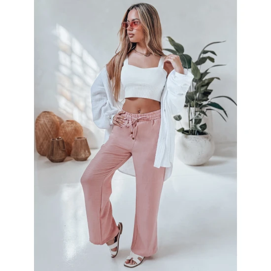 Moteriškos rožinės spalvos laisvalaikio kelnės Fiona UY2645