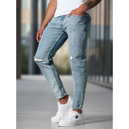 Vyriški mėlyni džinsai Styvin Džinsai ir Jogeriai