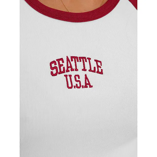 Sieviešu balts/arkans krekls Seattle USA JS/R61627