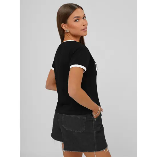 Moteriški juodos spalvos marškinėliai Cannes JS/R62184