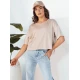 Moteriški oversize tipo rusvi marškinėliai Eling Marškinėliai
