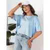 Moteriški oversize tipo mėlyni marškinėliai Eling Marškinėliai