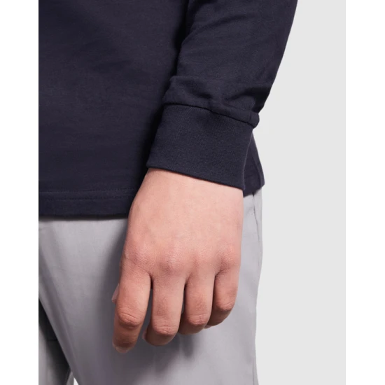 Vyriški tamsiai mėlyni marškinėliai ilgomis rankovėmis Shiba Marškinėliai | Polo Roly