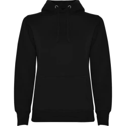 Moteriškas juodas džemperis su gobtuvu Urban women