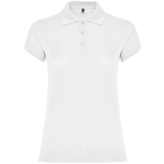 Moteriški balti polo marškinėliai Star Marškinėliai | Polo Roly