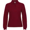 Women's burgundy long sleeve polo shirt Estrella T-shirt | Polo Roly