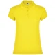 Moteriški geltoni polo marškinėliai Star