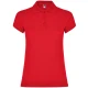 Moteriški raudoni polo marškinėliai Star
